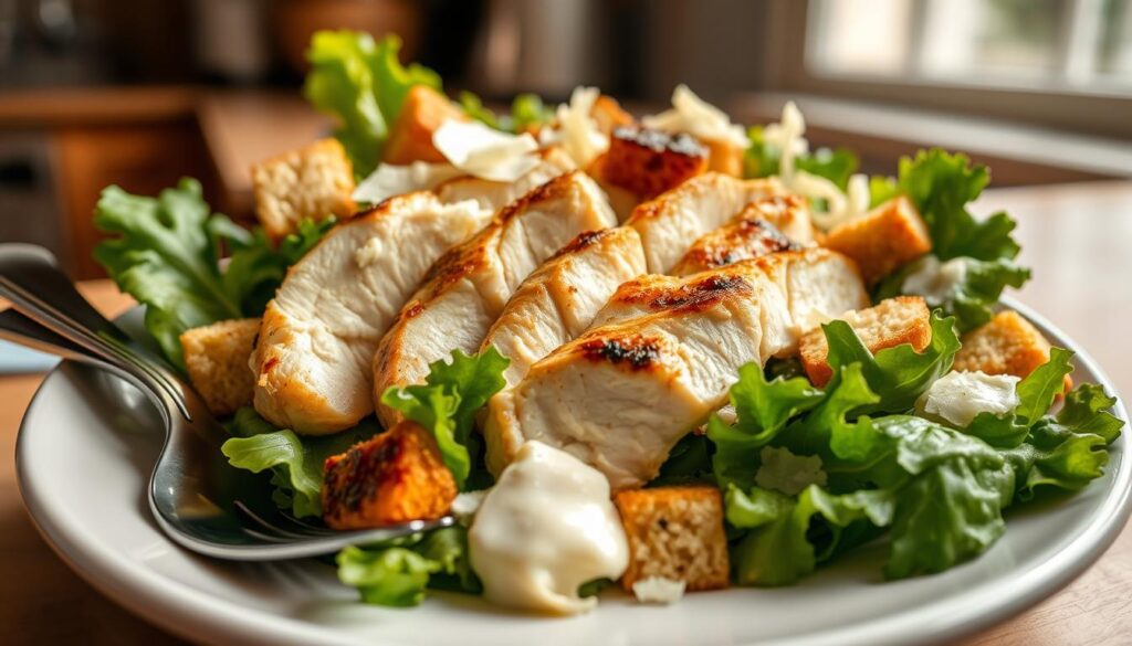 Chicken Caesar salad key ingredients