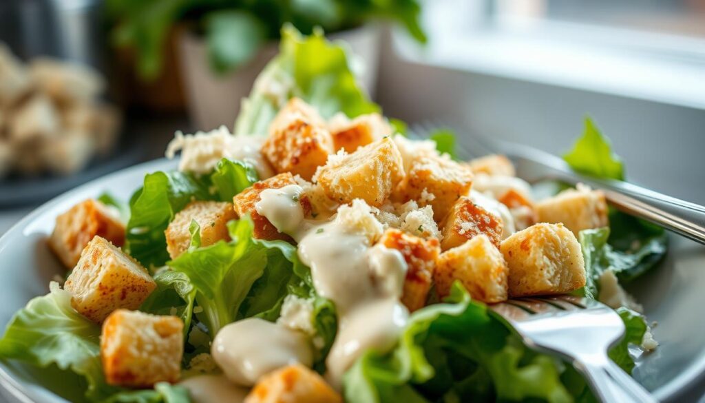 Gordon Ramsay Caesar salad preparation