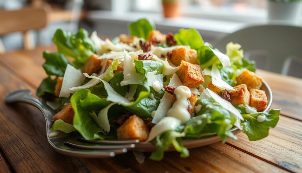 What does a real Caesar salad contain?