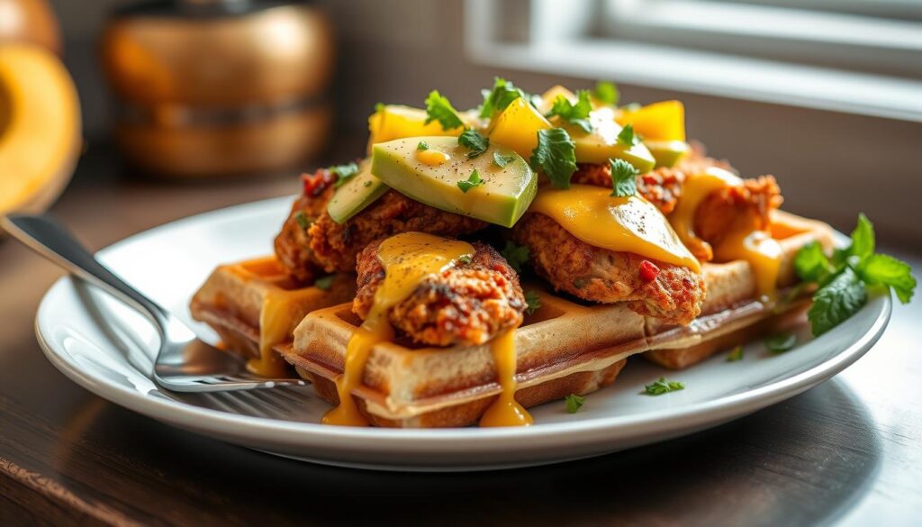 chicken and waffles toppings