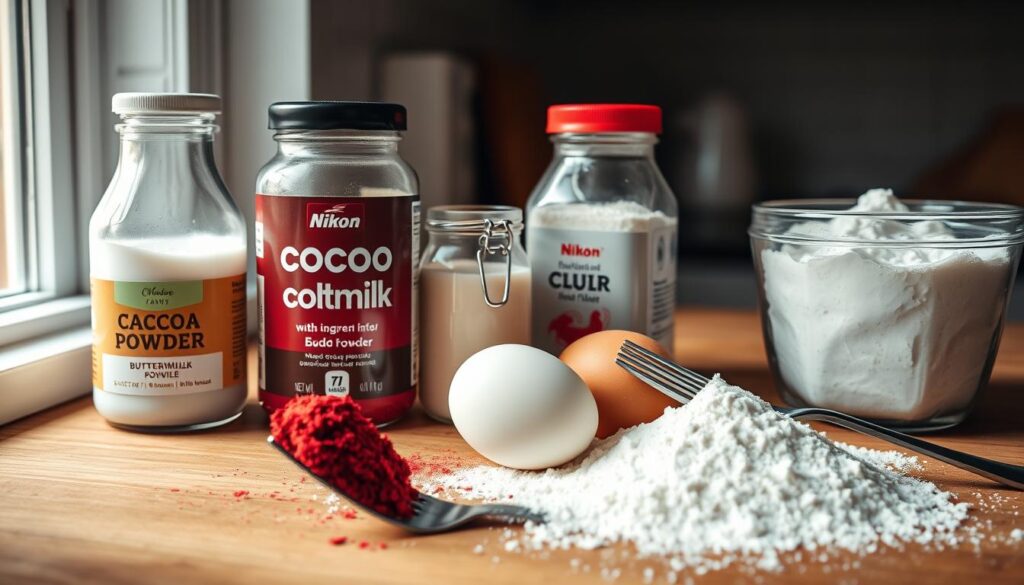 ingredients in red velvet cake