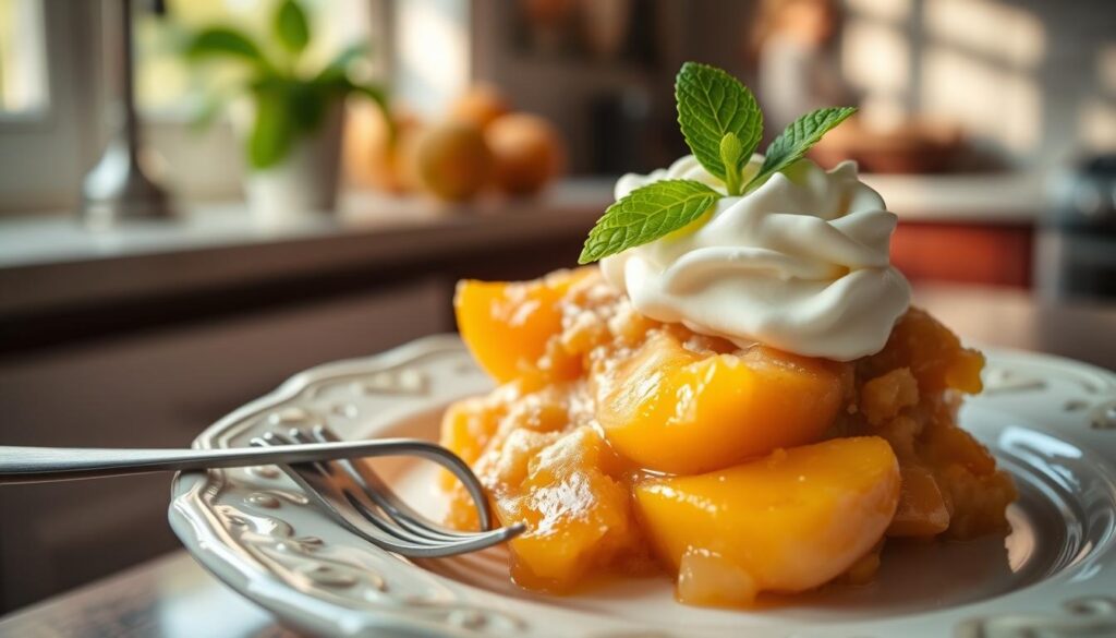 peach cobbler serving suggestions