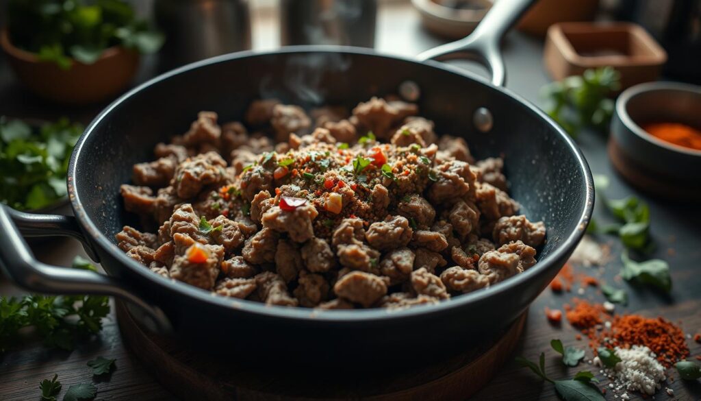taco bowl protein preparation